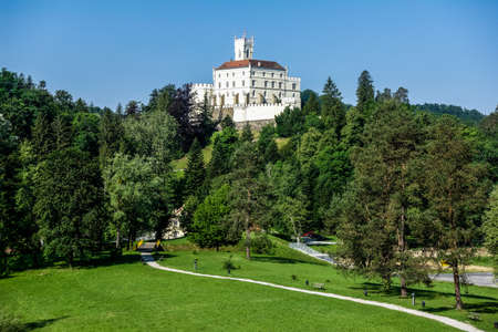 Famous Trakoscan castle in Croatia, Europe.のeditorial素材