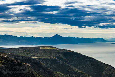 Mountain range in Dalmatia coastline. Croatia, Europe