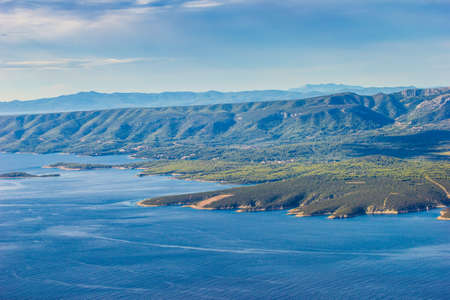 View on island Hvar shores from Brac island. Croatia, Europe