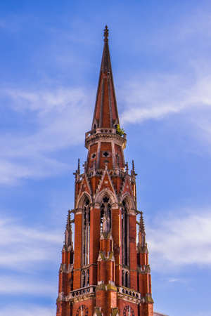 Osijek / Croatia: 10th May 2019: Main town square and famous cathedral in Osijekのeditorial素材