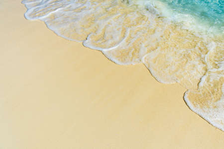 Soft wave of the sea on the tropical sandy beach