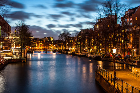 Amsterdam canalの写真素材
