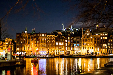 Amsterdam canalの写真素材