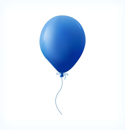 Single blue balloonのイラスト素材