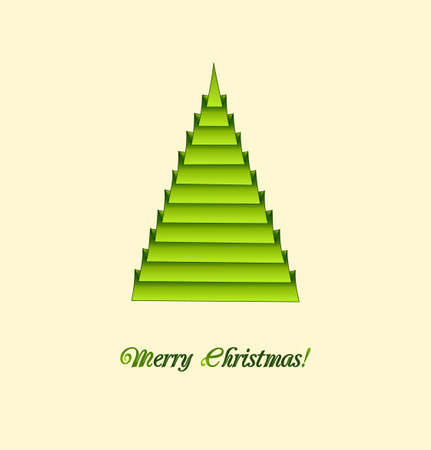 Creative christmas tree in a origami style  Illustration のイラスト素材