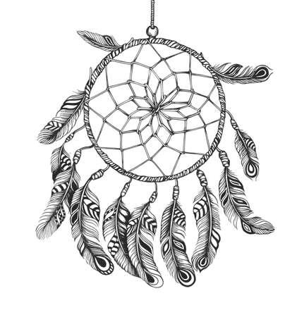 Shaman dreamcatcher  American Indian style  の写真素材
