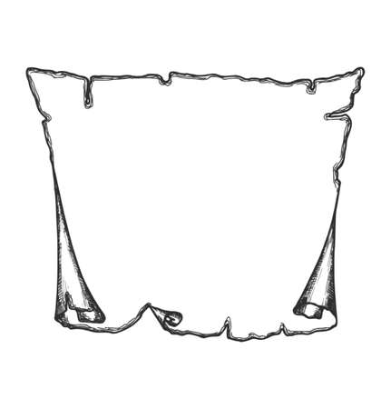 Blank ancient scroll paper.  のイラスト素材