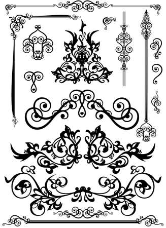 decorative elements,isolated on white backgroundのイラスト素材