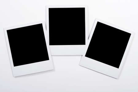 Polaroids on a white backgroundの写真素材