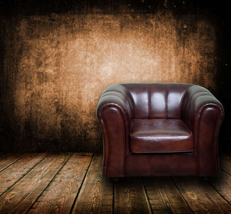 vintage interior with an armchairの写真素材