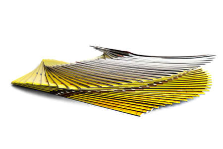 Pile of magazines on the isolated white background