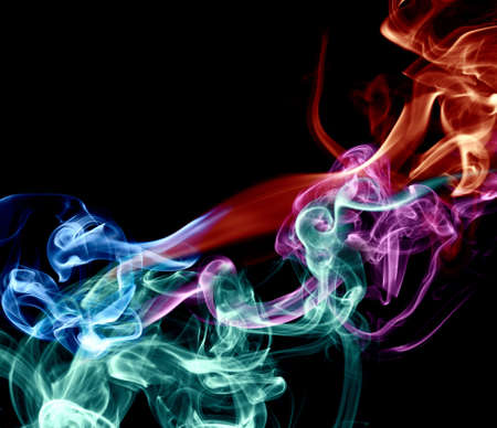 Smooth smoke on a black backgroundの写真素材