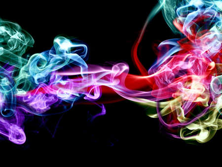 Smooth smoke on a black backgroundの写真素材