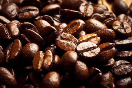 Coffee grains close up. Backgroundの写真素材