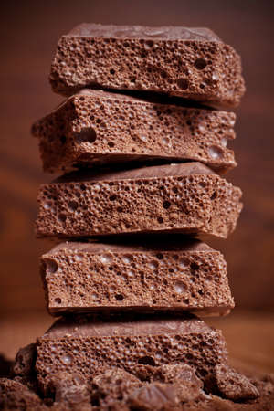 Pile of porous chokolat
