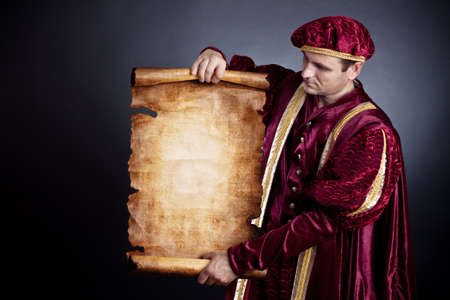 Nobleman has control over the developed roll. A retro styleの写真素材