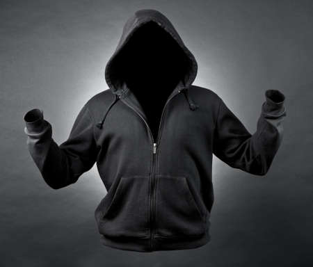 The person with the latent person. A black backgroundの写真素材