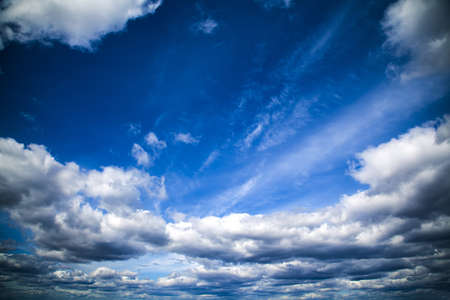 blue sky with cloudsの写真素材
