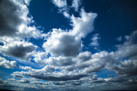 blue sky with cloudsの写真素材