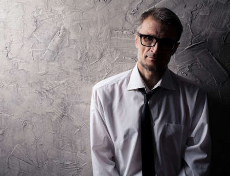 portrait of a man with glassesの写真素材