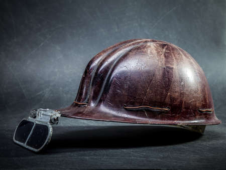 old metallurgical helmetの写真素材