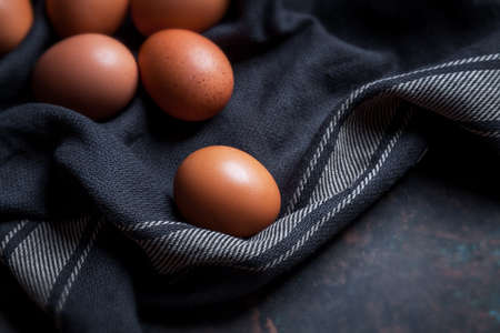 eggs on a towel