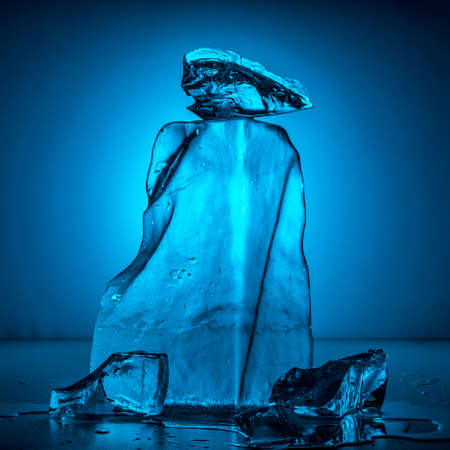 Background with a piece of ice