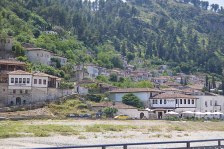 Old town Berati, windows in Berat
