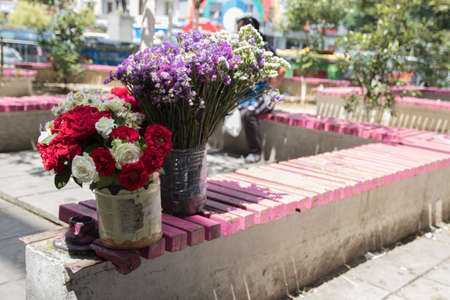 Photography of beautiful flowers on the streetの写真素材