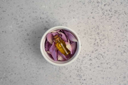 rose flower and essential oil. spa and aromatherapyの写真素材