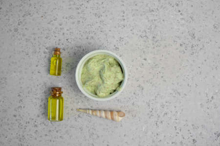 skin care natural products ingredients for scrub body mask: Avocado, coffee, coconut, oil