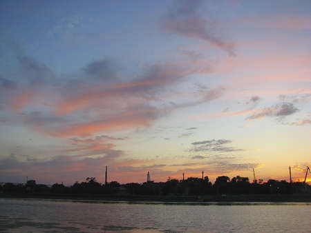 The evening riverの写真素材