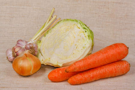 The different fresh vegetables from kitchen gardenの写真素材