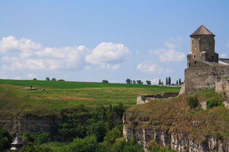 The medieval fortress in Kamenets Podolskiy, Carpathians, Ukraineのeditorial素材