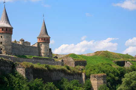 The medieval fortress in Kamenets Podolskiy, Carpathians, Ukraineのeditorial素材