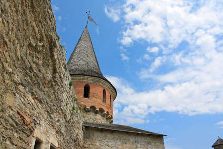 The medieval fortress in Kamenets Podolskiy, Carpathians, Ukraineのeditorial素材