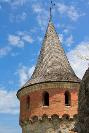 The medieval fortress in Kamenets Podolskiy, Carpathians, Ukraineのeditorial素材