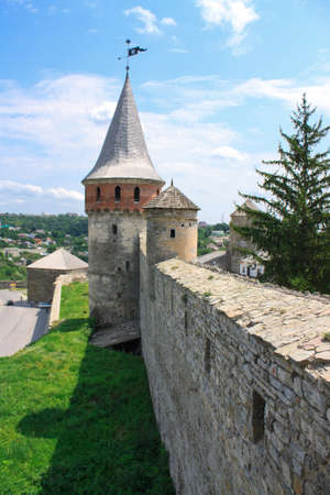 The medieval fortress in Kamenets Podolskiy, Carpathians, Ukraineのeditorial素材