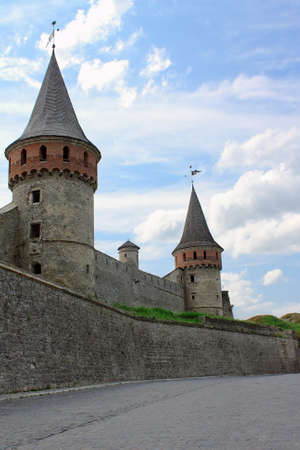 The medieval fortress in Kamenets Podolskiy, Carpathians, Ukraineのeditorial素材
