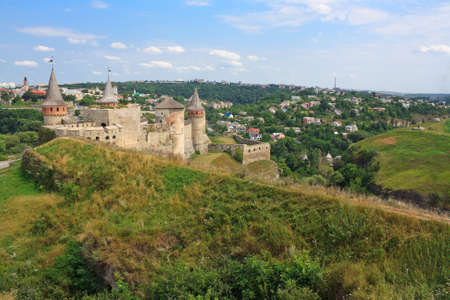 The medieval fortress in Kamenets Podolskiy, Carpathians, Ukraineのeditorial素材