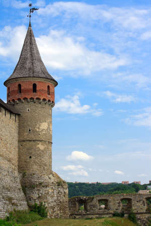 The medieval fortress in Kamenets Podolskiy, Carpathians, Ukraineのeditorial素材