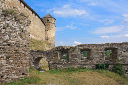 The medieval fortress in Kamenets Podolskiy, Carpathians, Ukraineのeditorial素材