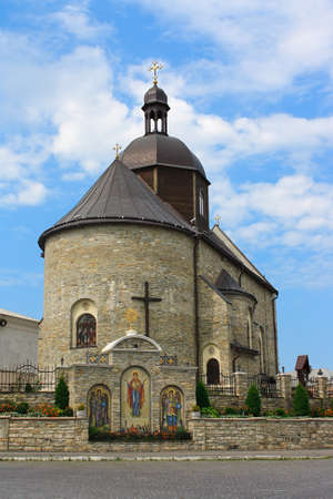 Old christian church in Kamenets Podolskiy, Carpathians, Ukraineの写真素材