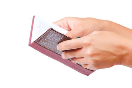Open notebook for notes in the hands 
