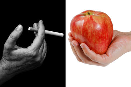 Healthy lifestyle - an alternative to smoking. Stop smoking.の写真素材