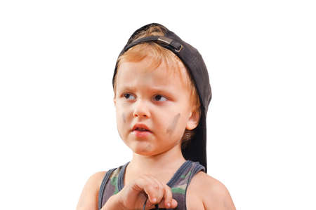 Little cute bully on a white backgroundの写真素材