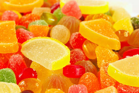 Colorful fruity jujube and sweets close upの写真素材