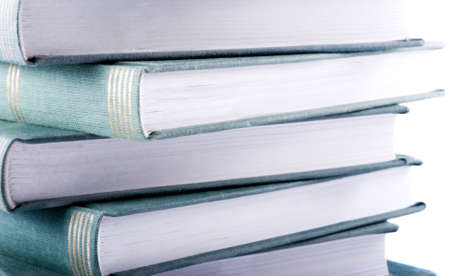 collection of books on white backroundの写真素材