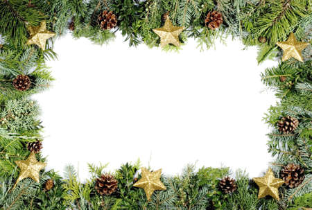 christmas green frame, christmas decorationの写真素材