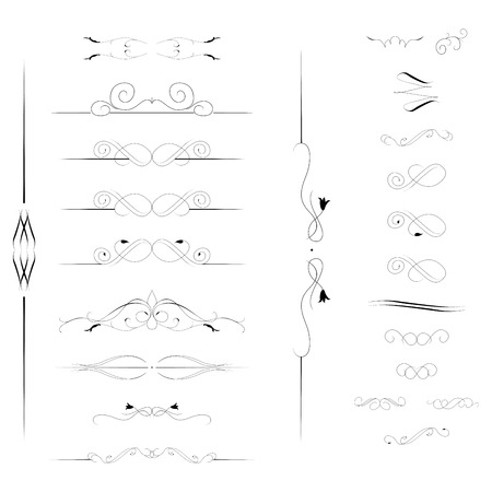 set of text dividers or elements frame on white backgroundのイラスト素材